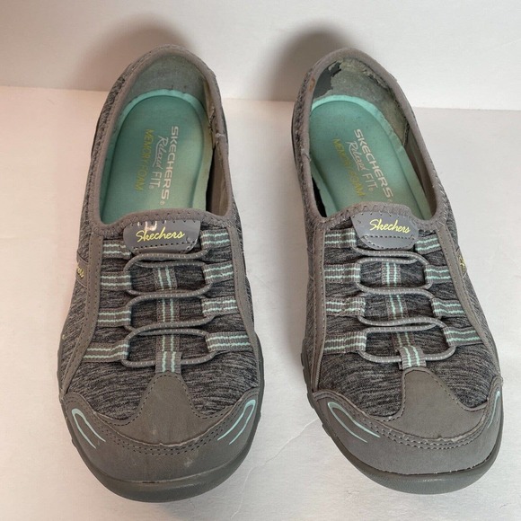 Skechers Shoes 6 Relaxed Fit Memory Foam Bungee Walking Sneakers 22468 Gray - Picture 5 of 15